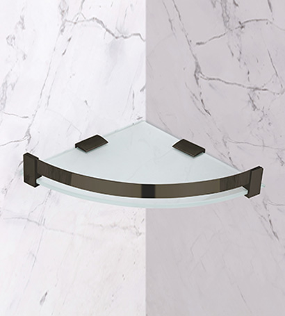 Glass Corner Black Heavy