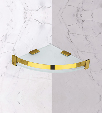 Glass Corner Gold Heavy