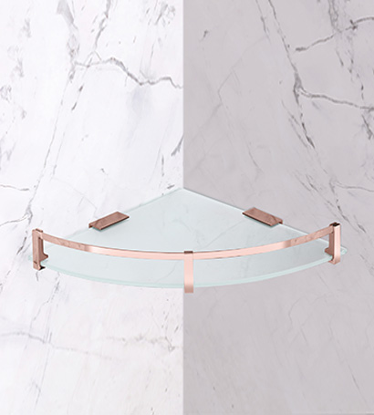 Glass Corner Rose Gold