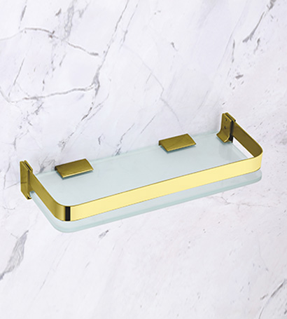 Glass Shelf Gold Heavy