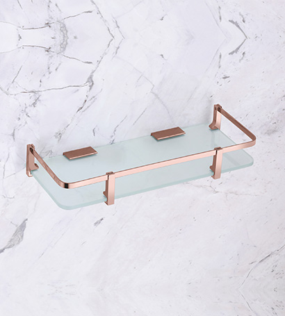 Glass Shelf Rose Gold