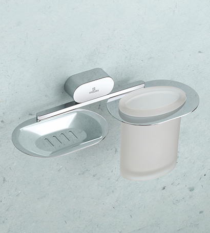 Brass Soap Dish With Tumbler Holder