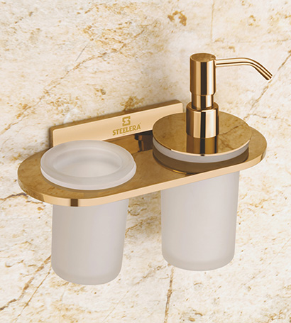Tumbler Holder With Liquid Soap Dispenser
