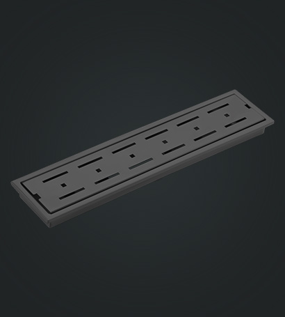 Shower Long Drain Black