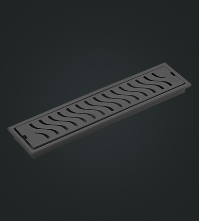 Shower Long Drain Black