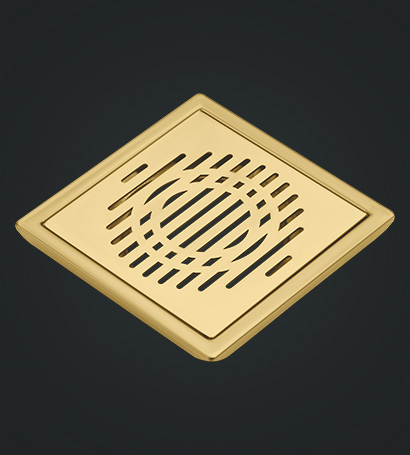 Shower Square Drain Gold