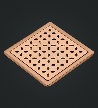 Shower Square Drain Rose Gold