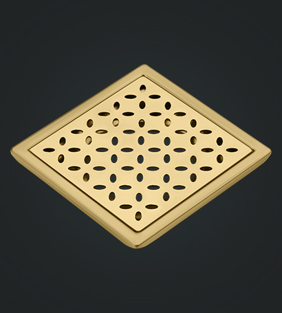 Shower Square Drain Gold