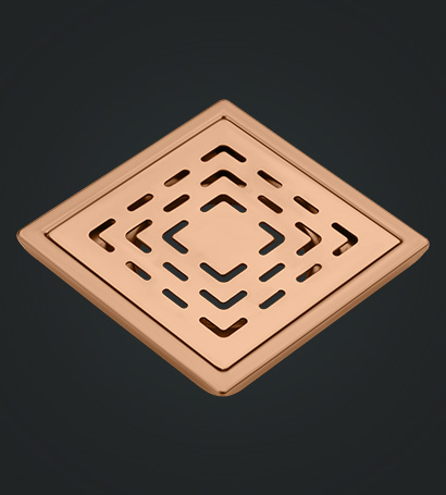 Shower Square Drain Rose Gold