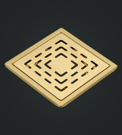 Shower Square Drain Gold