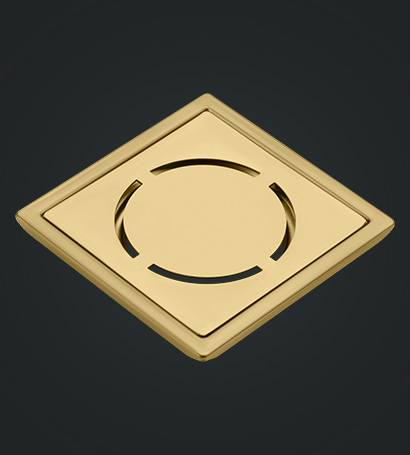 Shower Square Drain Gold