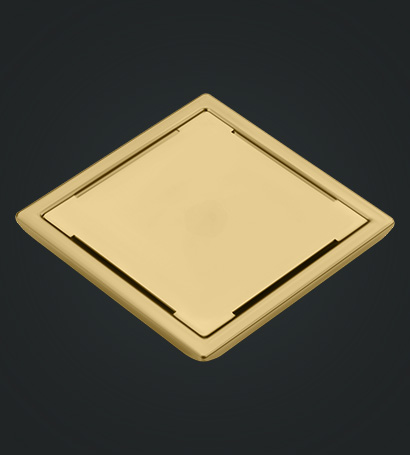 Shower Square Drain Gold