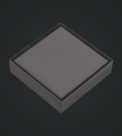 Shower Square Drain Black Matt